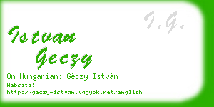 istvan geczy business card