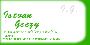 istvan geczy business card